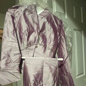 Satin pants suit
